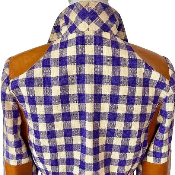 Smythe Rifle Elbow Patch Equestrian Blazer Jacket Rectangle Patch Purple Size 10 - Picture 10 of 11